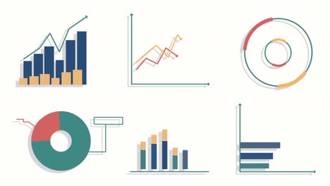 motion graphic of business analytics infographic elements