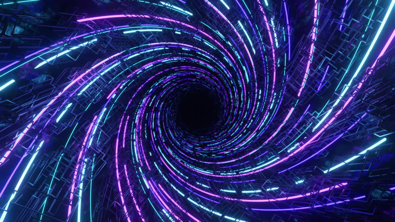 colorido tiempo y espacio deformación agujero de gusano, fondo de ciencia ficción