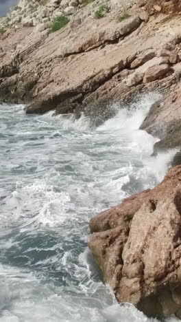 rocky coastline with waves