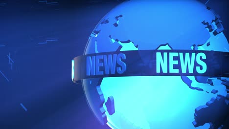 3d world news background loop