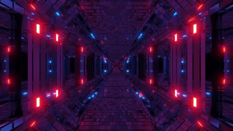 corredor de túnel de ciencia ficción realista con ventanas de vidrio y partículas voladoras brillantes ilustración 3d en vivo papel tapiz fondo de movimiento muestras visuales vj bucle