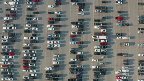 Parkplatz-Voller-Autos