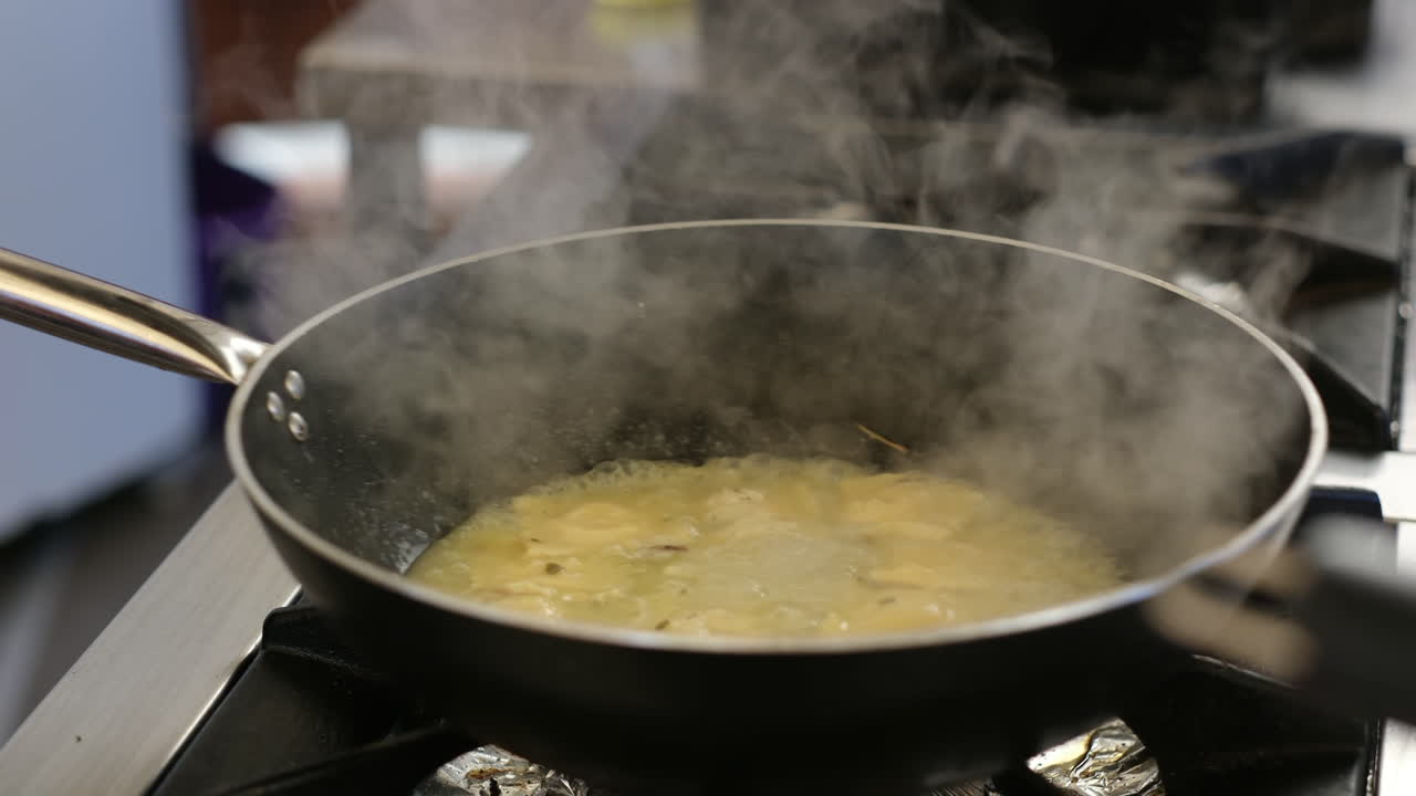 Cooking Raviolis in a Pan