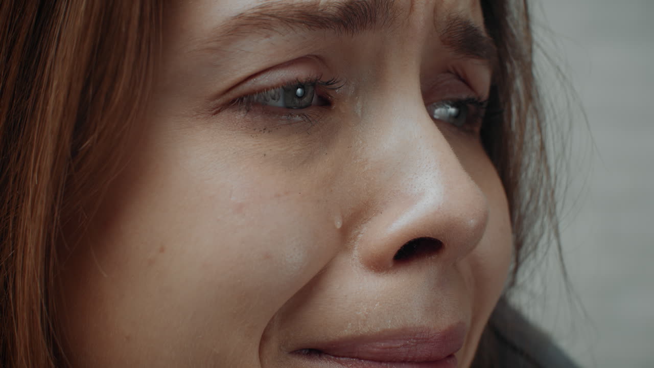 Woman Crying Close Up