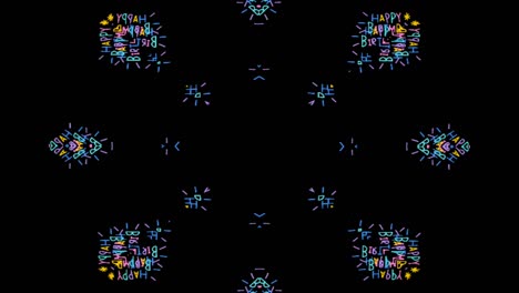 colorful abstract kaleidoscope text pattern background