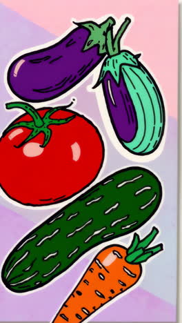 colorful cartoon vegetable illustrations