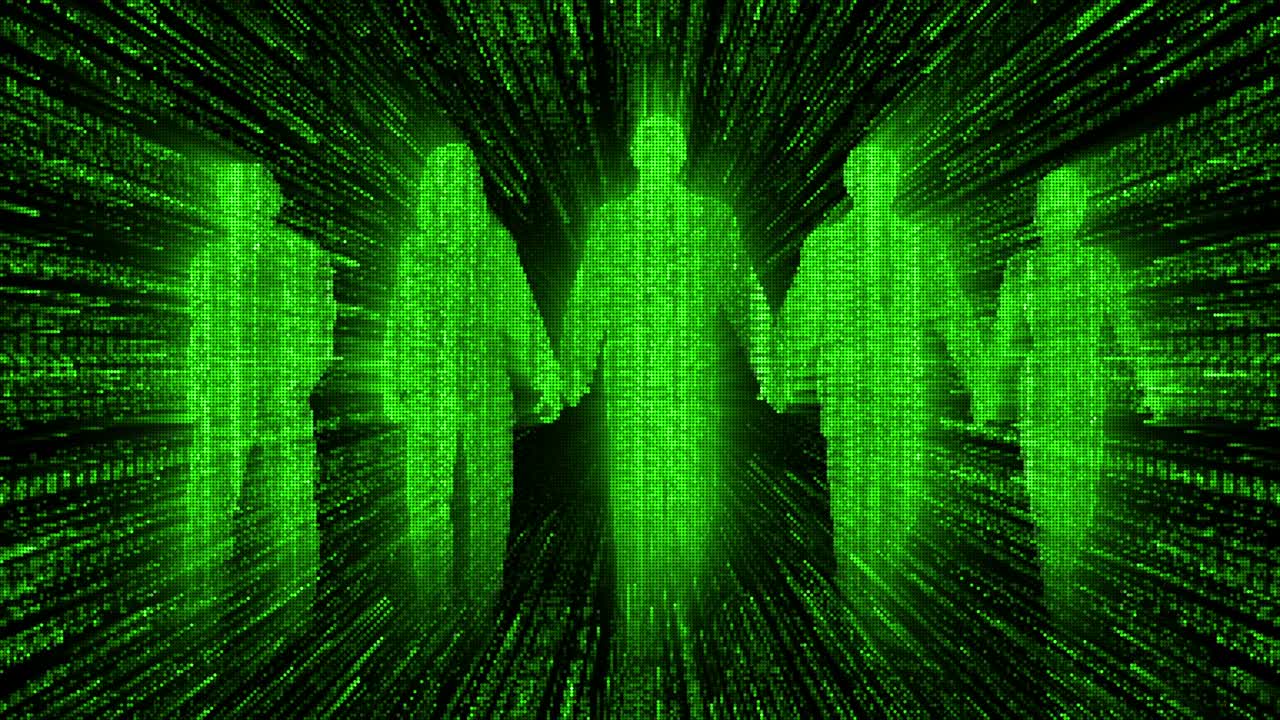 사람들의 팀 디지털 노동력 4k 애니메이션