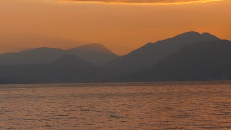 Torri-del-Benaco---Sunset-in-Lake-Garda,-Lake-Como,-Lake-Maggiore,-Italy