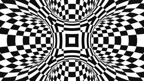Checkerboard Tunnel Optical Illusion