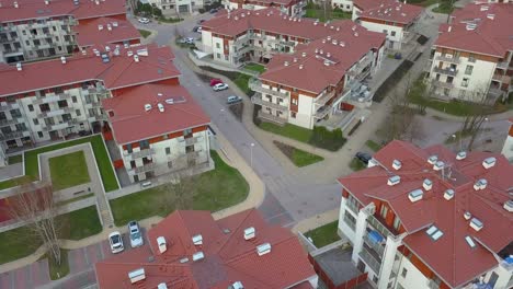 antena de barrio residencial y casas suburbanas