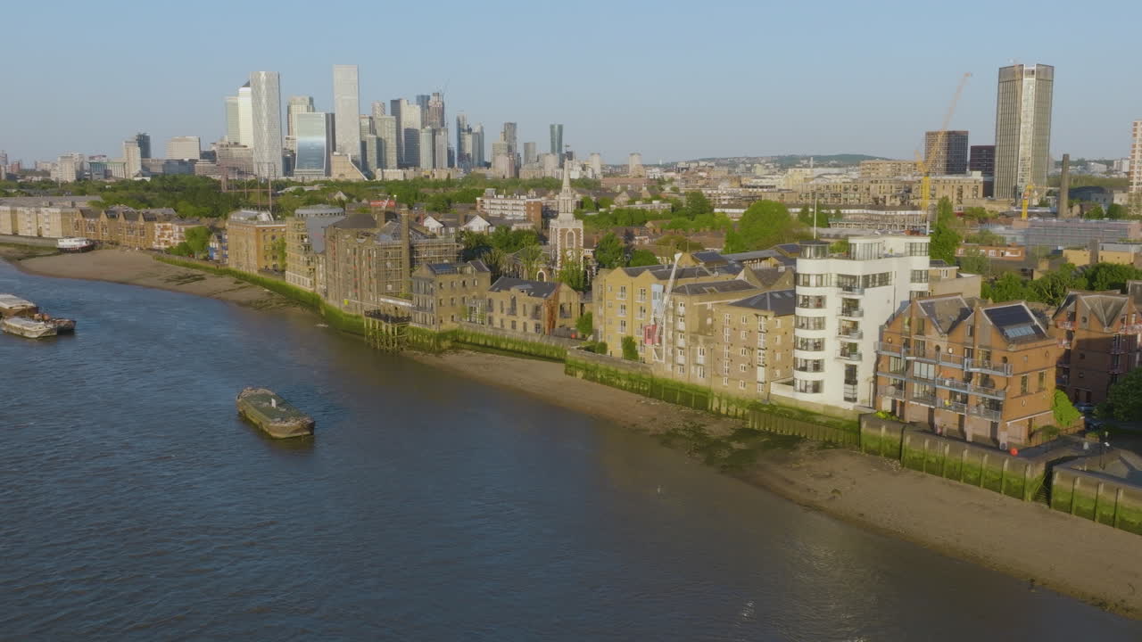 London River Thames Aerial View
