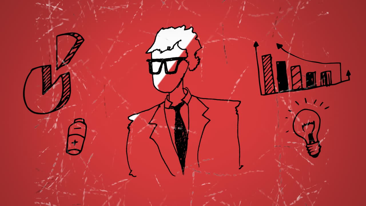 사업가 의 디지털 복합 스케치