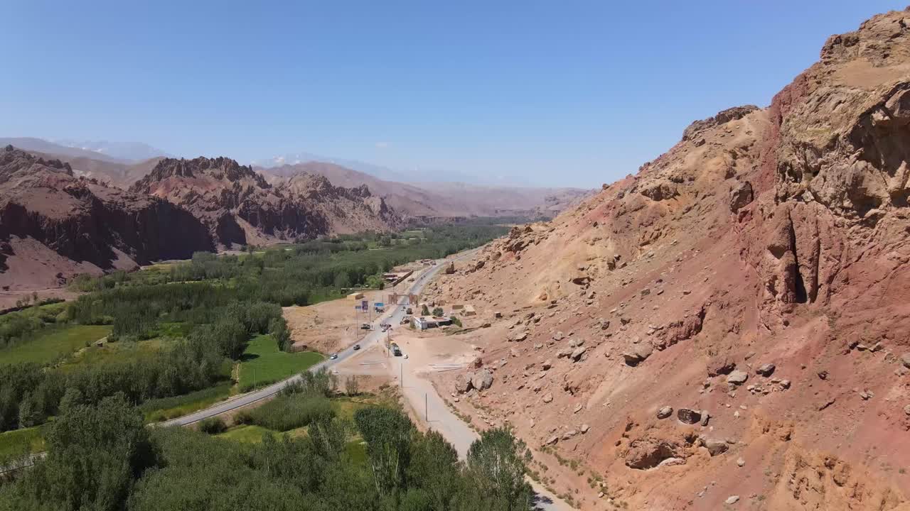 Drone footage from Bamyan way January 12, ?2022