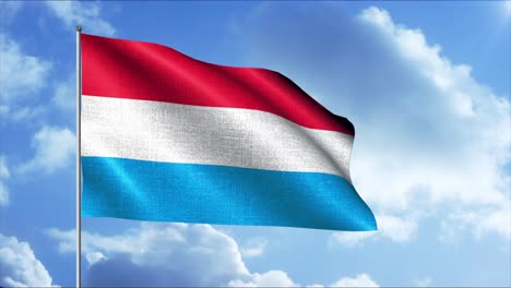 la bandera de luxemburgo ondeando en el viento