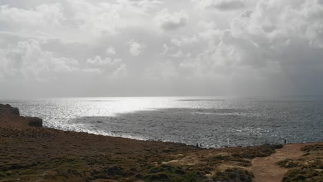 Nordküste-An-Einem-Bewölkten-Tag,-Parallaxenverkleinerung