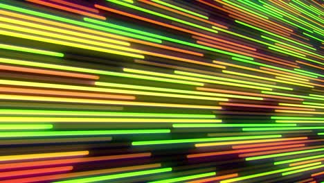 líneas en movimiento de neón, animación abstracta