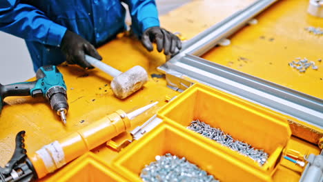 people work in modern workshop