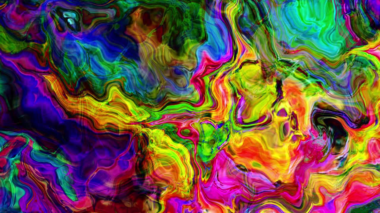animación abstractamente colorida fondo líquido multicolor hermosa película de pintura digital, película de fondo abstracta