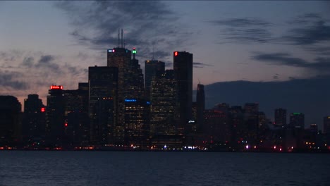 The-Buildings-Of-Toronto-At-Night-With-Lights