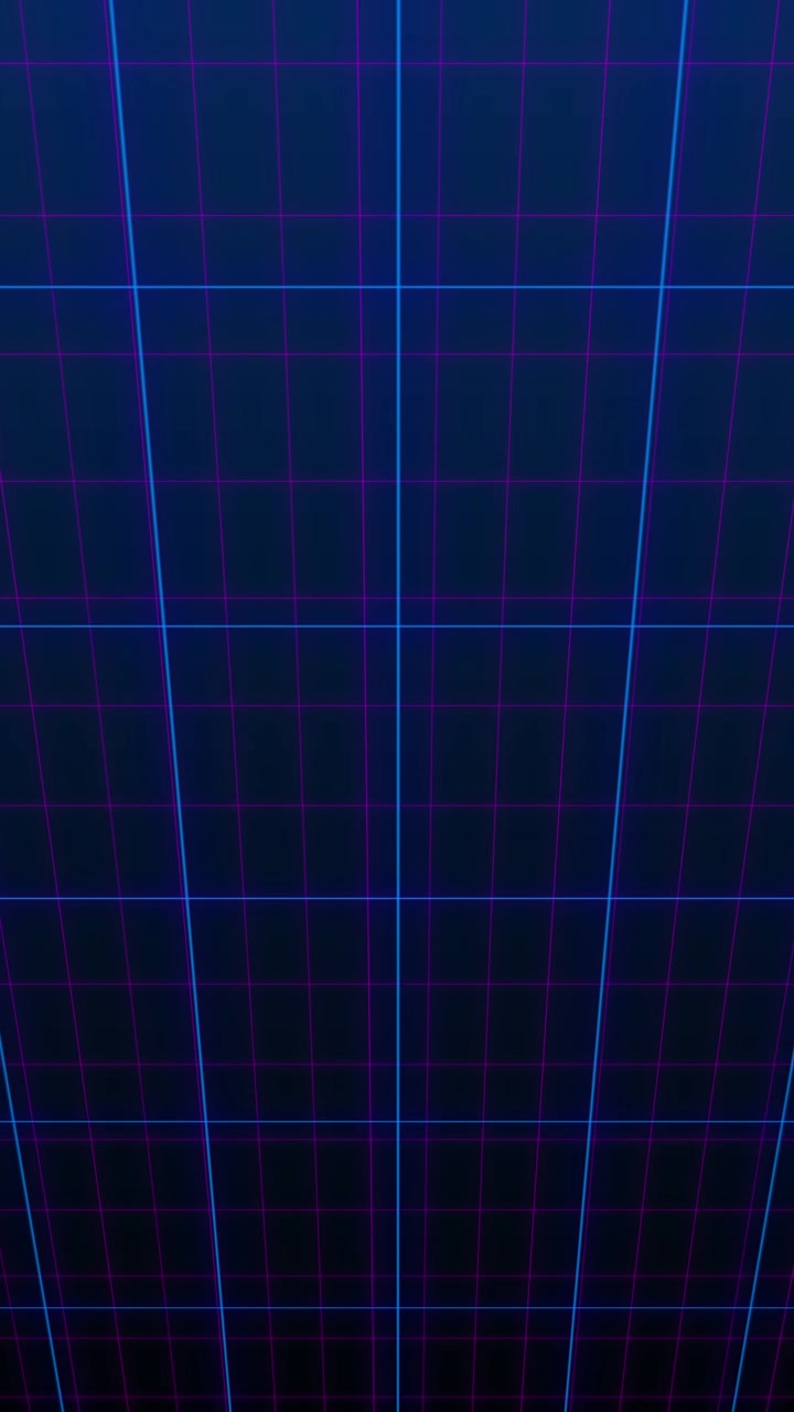 Retro Synthwave Style Glowing Grid Moving Forward