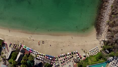 Panoramic-view-of-Santa-Cruz-Bay-in-slow-motion,-Huatulco-Oaxaca