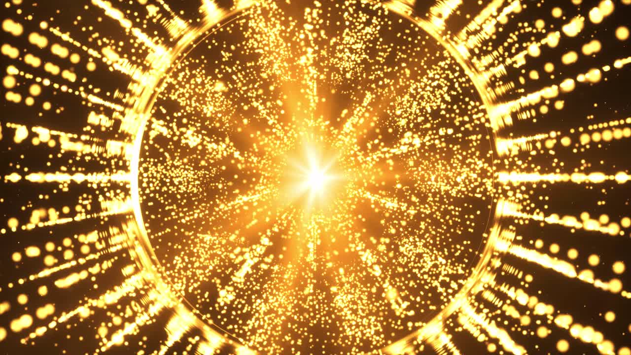 금색 추상적인 원형 입자 디자인
