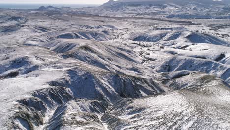 snowy mountain valley landscape