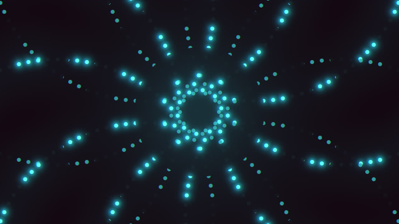 un cautivador patrón simétrico de puntos azules brillantes