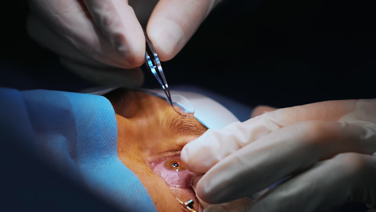 여성의 눈 클로즈업: 각막에 레이저, 레이저 시력 교정, 안과, 광광, 케라테크토미