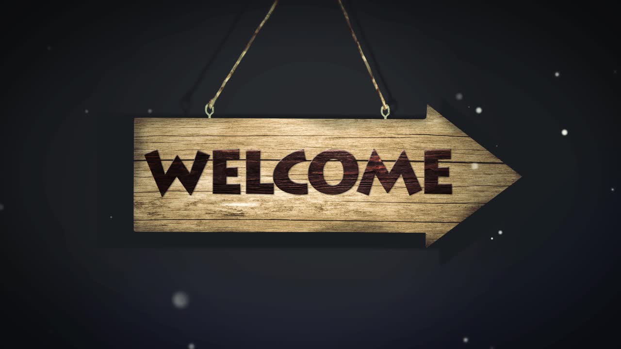 Welcome, Profit, Idea on Wodden Sign - on background