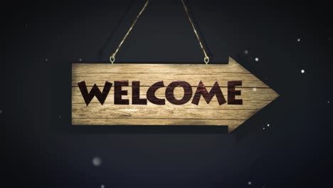 welcome, profit, idea on wodden sign - on background