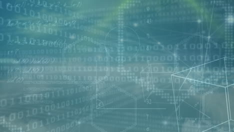 animación de formas a través del procesamiento de datos y la red de conexiones