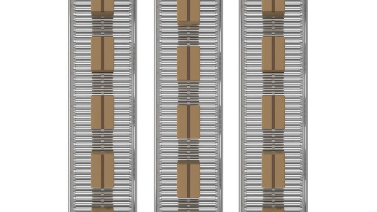 Parcels on conveyor belts