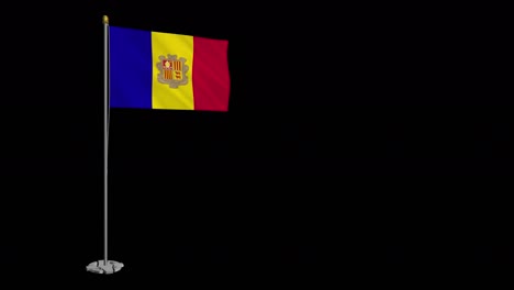 andorra flag swaying in the wind - alphachannel_015.mov