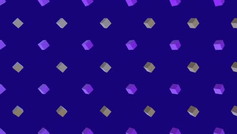 animation of purple and yellow squares and purple background