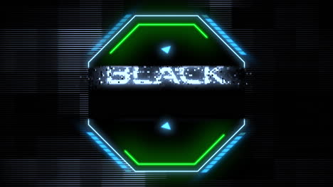 viernes negro con elementos hud en el espacio oscuro