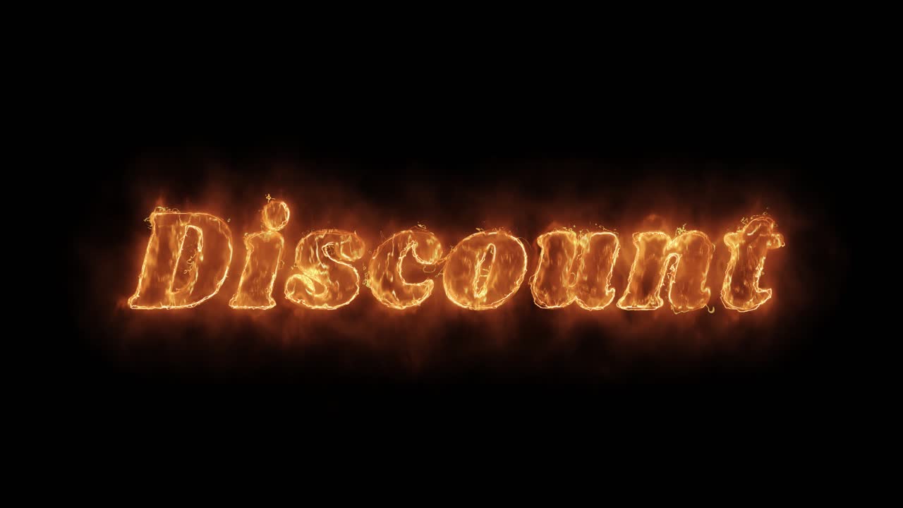 Discount text in fire