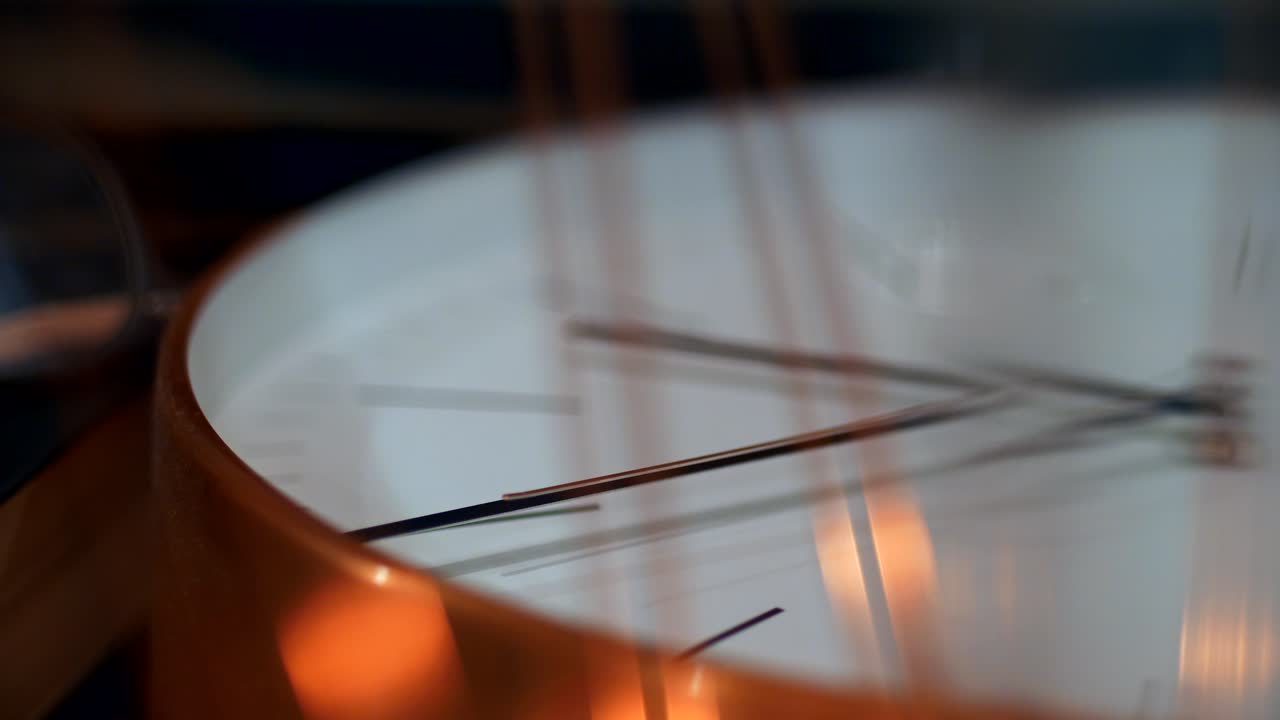 Time illustration - abstract background of moments ticking away, close dolly shot