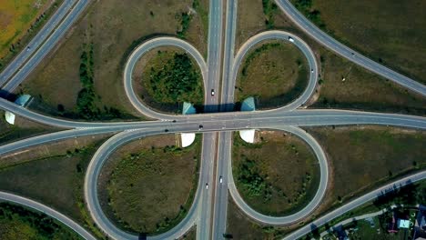 vista aérea de un cruce de carreteras