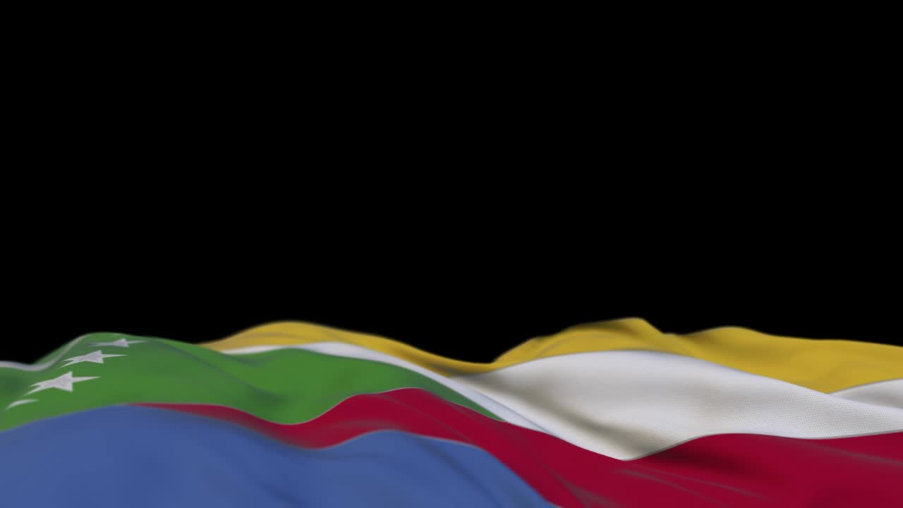 코모로스 옷 발이 바람의 에 흔들리고, 코모로의 봉제가 인 천 발은 바람에 흔들려, 검은색 바탕이 반으로 채워져, 텍스트를 위한 장소, 20초의