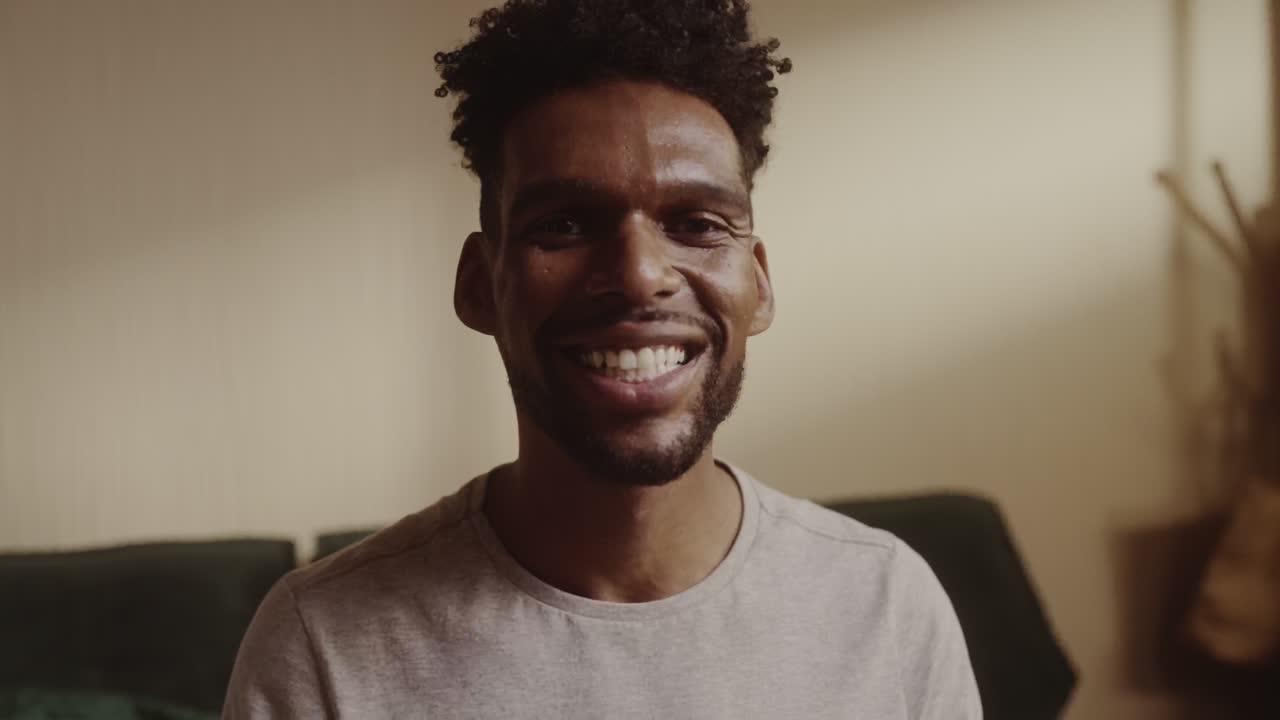 Close-up Portrait of a Smiling African American Man