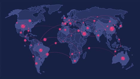 virus travelling from one country to another and to different states