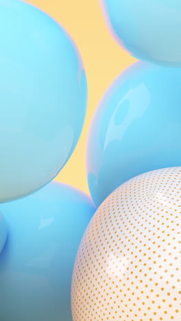 bouncy and abstract balls, 3d rendering.