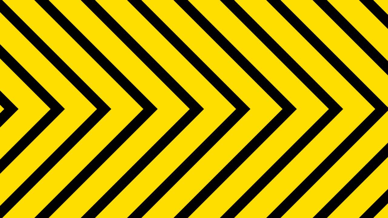 fondo visual amarillo y negro en forma de flecha moviéndose hacia los lados