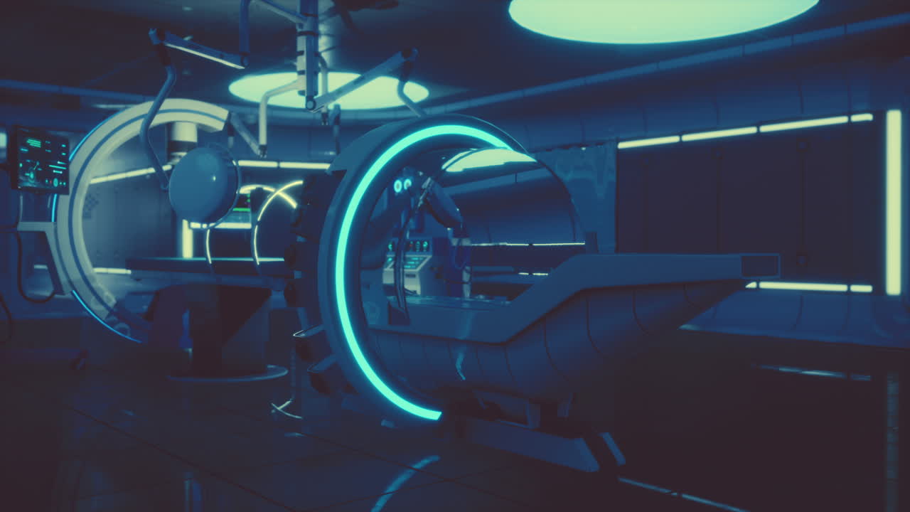 미래의 mri 자기 공명 실험실