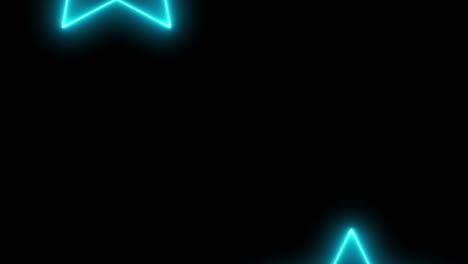 light blue star neon glowing animation motion graphics