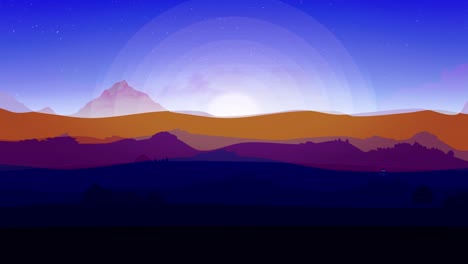silueta de una cordillera contra un cielo nocturno