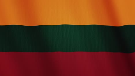 lithuania flag waving animation. full screen. symbol of the country