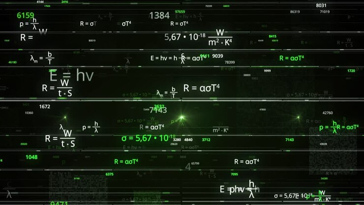 Abstract Digital Equations Background