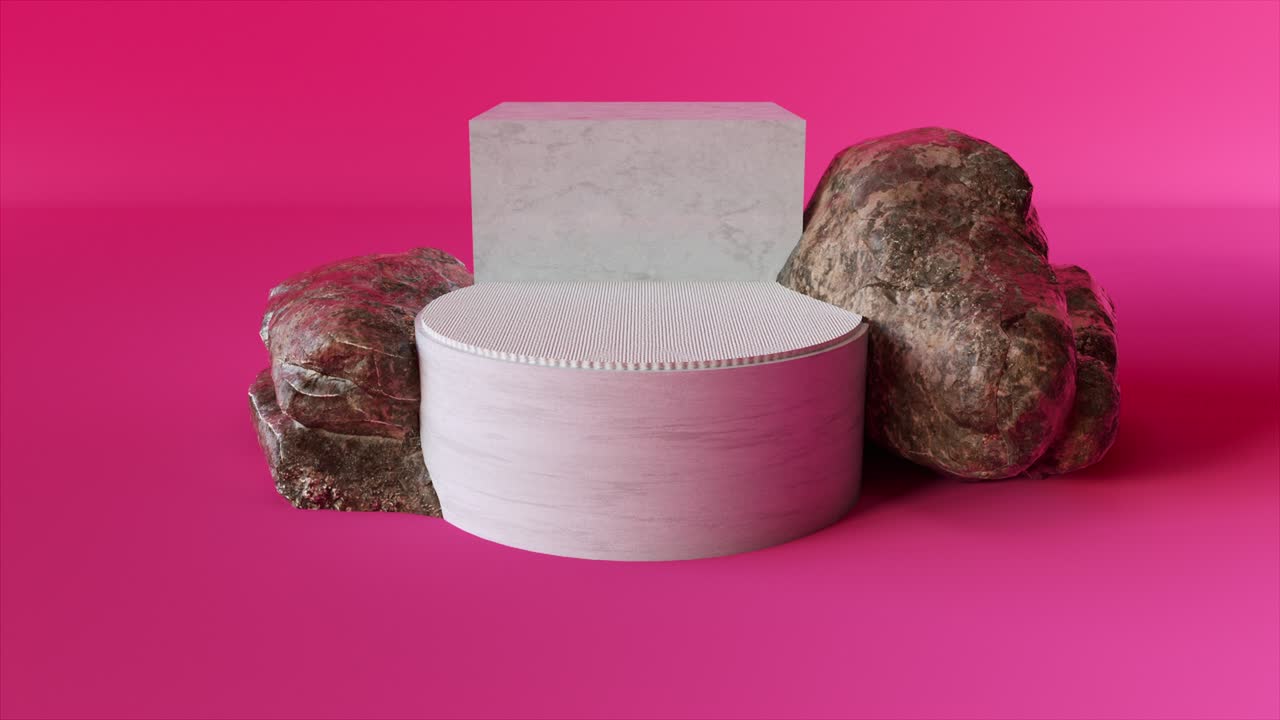 돌에 내장 된 대리석 장면